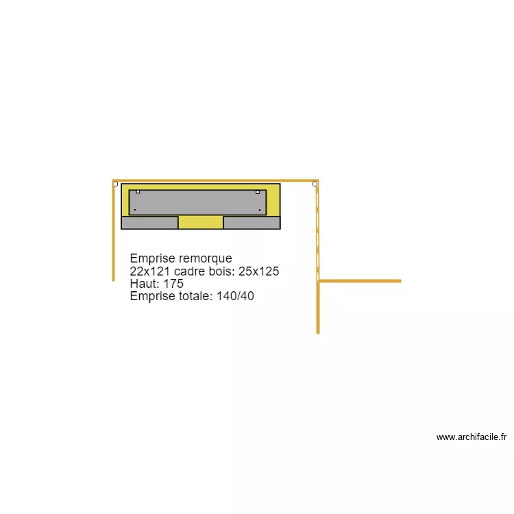 Stolckage remorque Click up. Plan de 