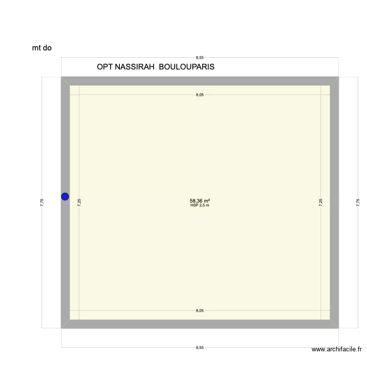 OPT BOULOUPARIS COL DE NASSIRAH. Plan de OPT BOULOUPARIS COL DE NASSIRAH. Plan de