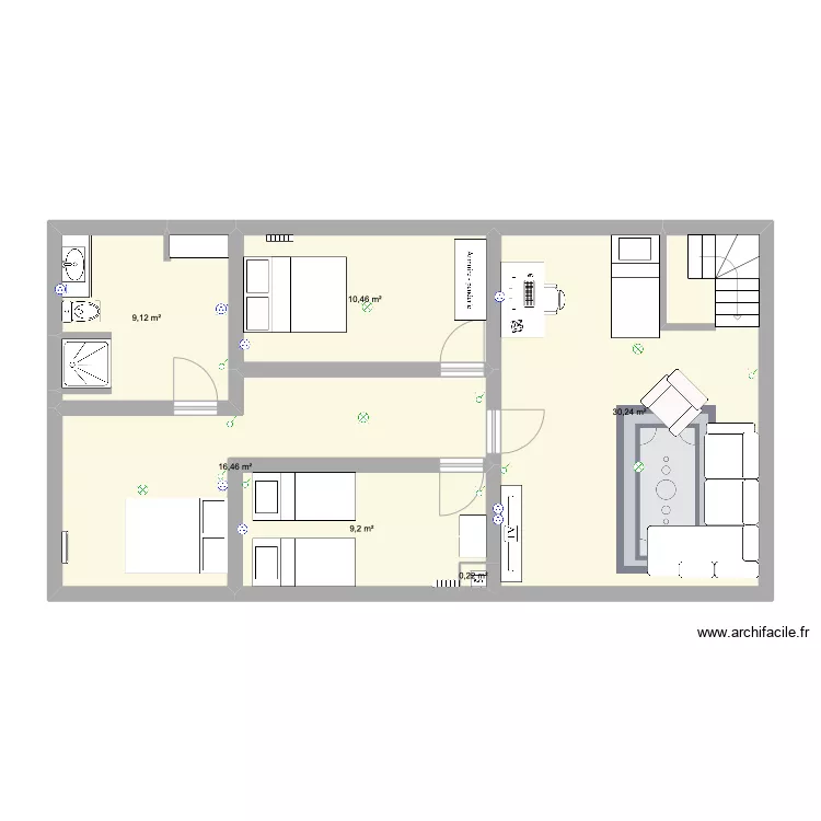 lainsecq &eacute;tage. Plan de 