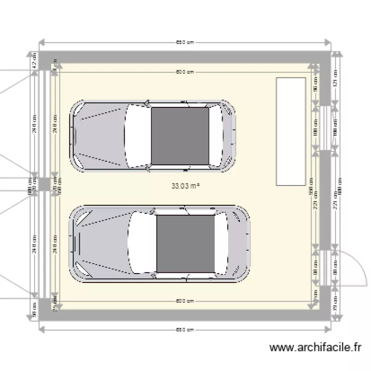 garage 2 voitures. Plan de garage 2 voitures. Plan de