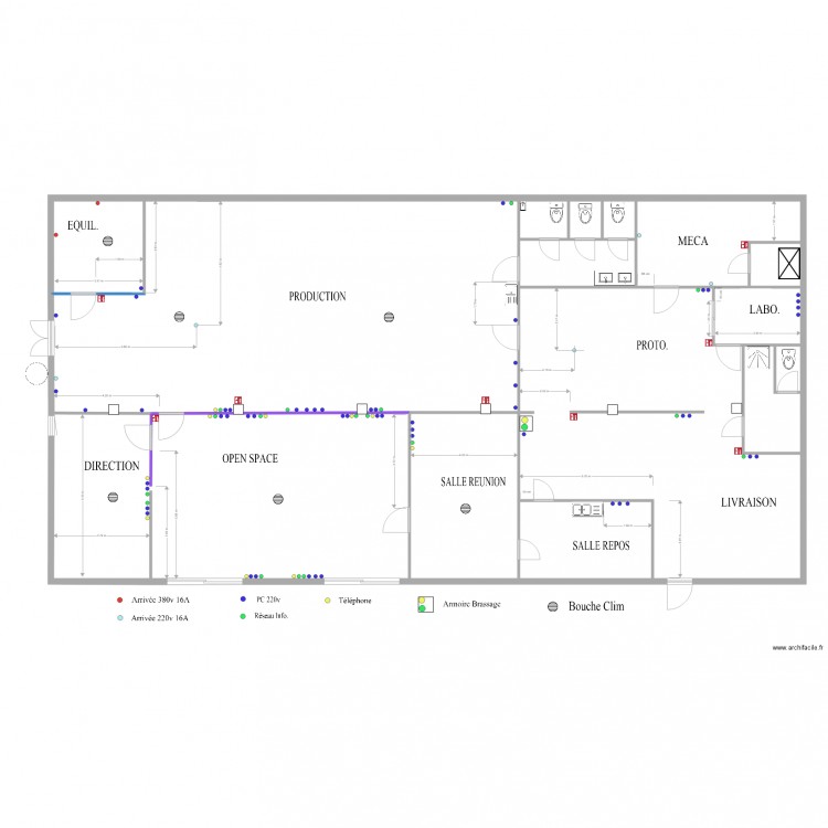 Av de la Salvetat cotation cloison. Plan de 0 pièce et 0 m2