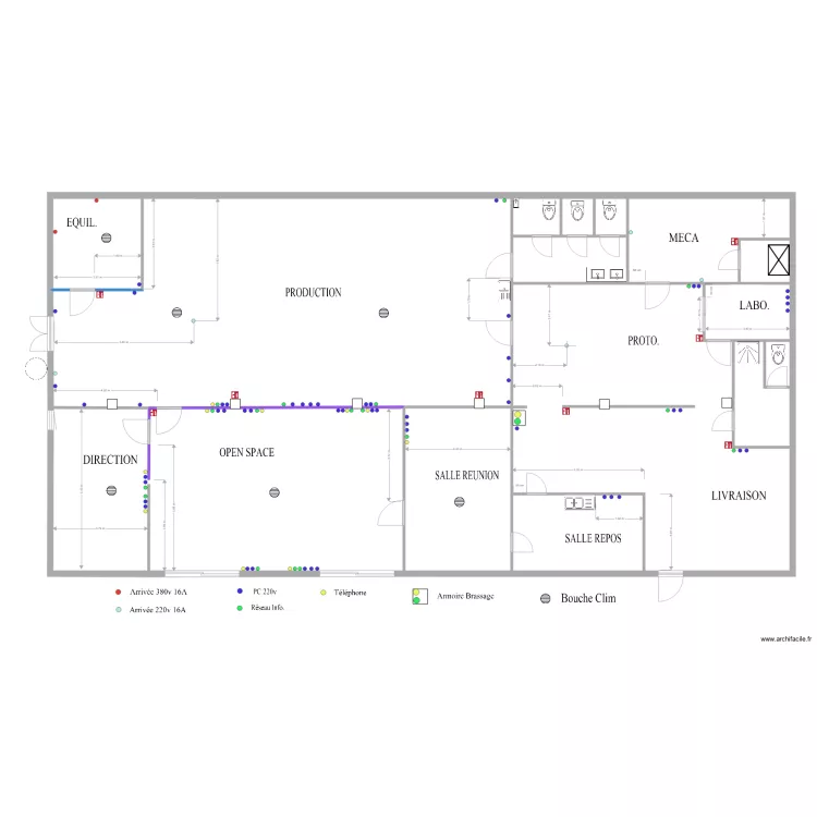 Av de la Salvetat cotation cloison. Plan de 