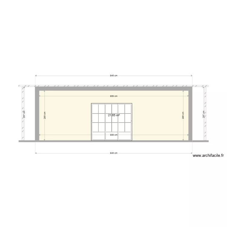 fa&ccedil;ade etand. Plan de 