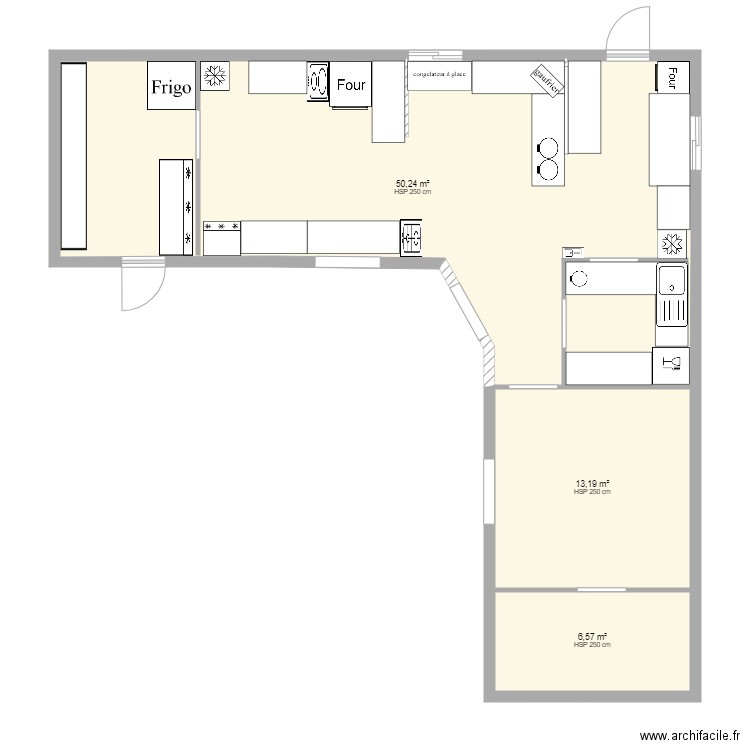 isa boulie. Plan de 3 pièces et 70 m2