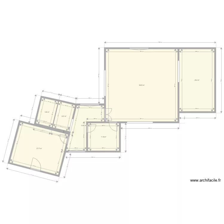 Salle des fetes et Mairie de la La Coudre. Plan de 