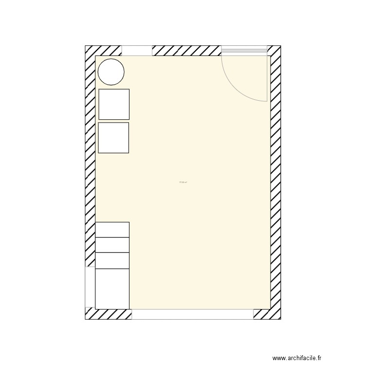 Existant PORTIER. Plan de 0 pièce et 0 m2