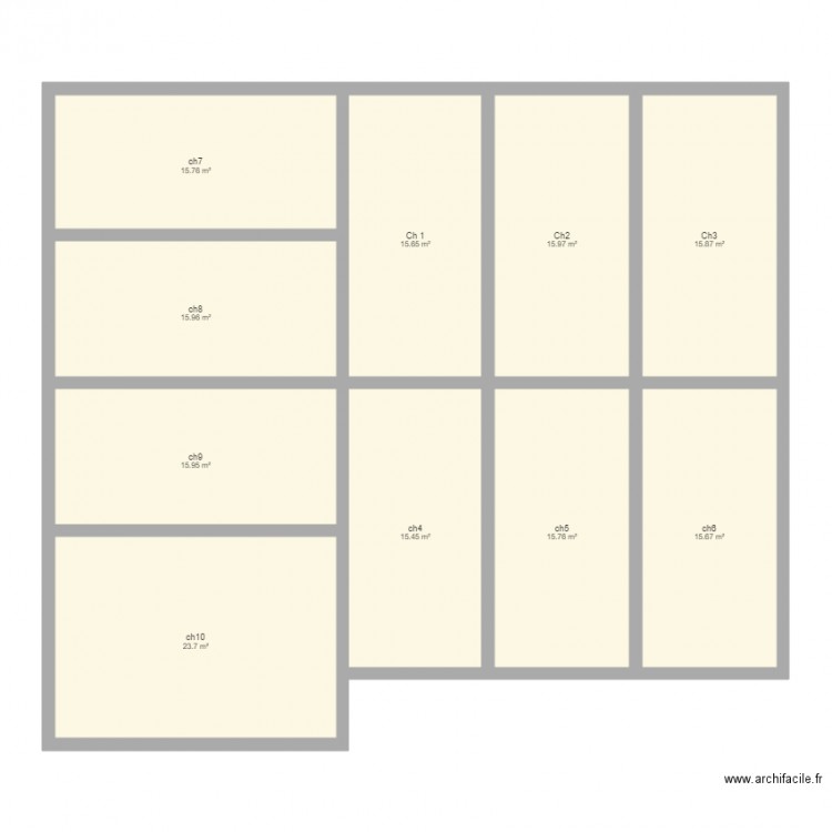 100m2. Plan de 0 pièce et 0 m2