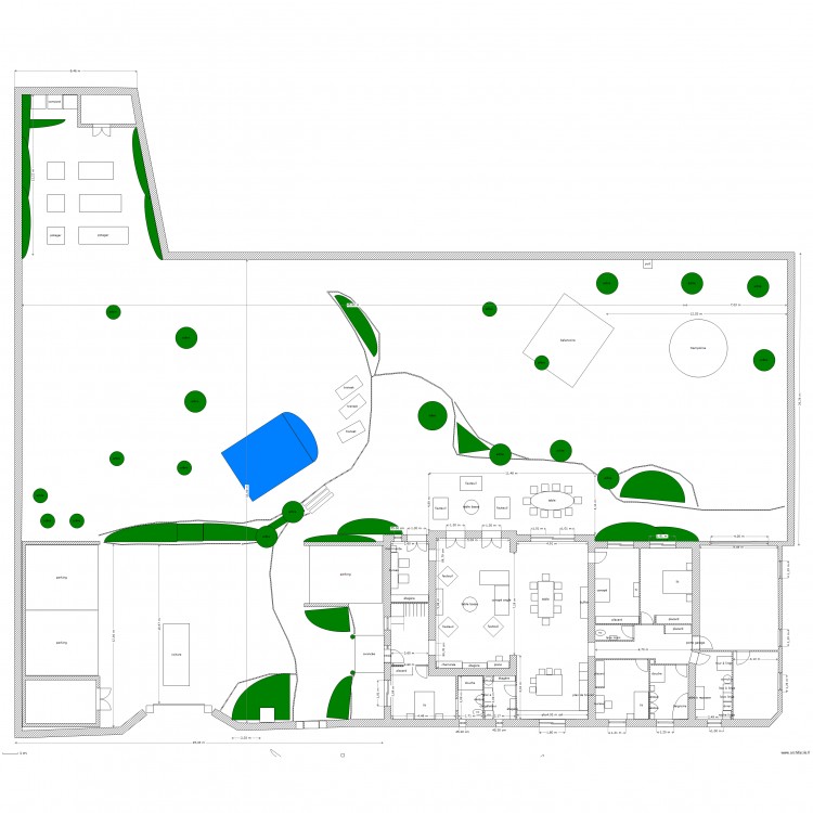 jardin. Plan de 0 pièce et 0 m2