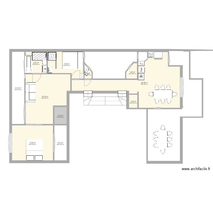 POUSSIN BIS. Plan de 0 pièce et 0 m2