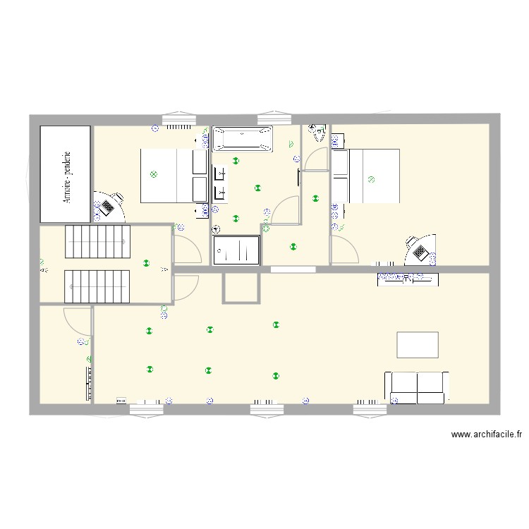 maisonblanche1 test. Plan de 28 pièces et 1313 m2