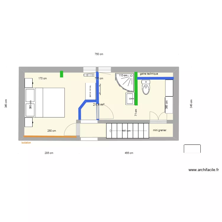 am&eacute;nagement chalet niv1 version 2. Plan de 