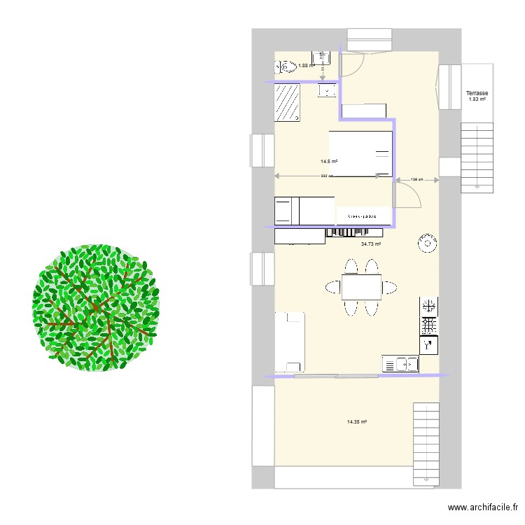 Gite 3 Rocles. Plan de 0 pièce et 0 m2