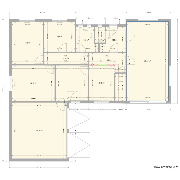Projet renovation 2 wil. Plan de 0 pièce et 0 m2