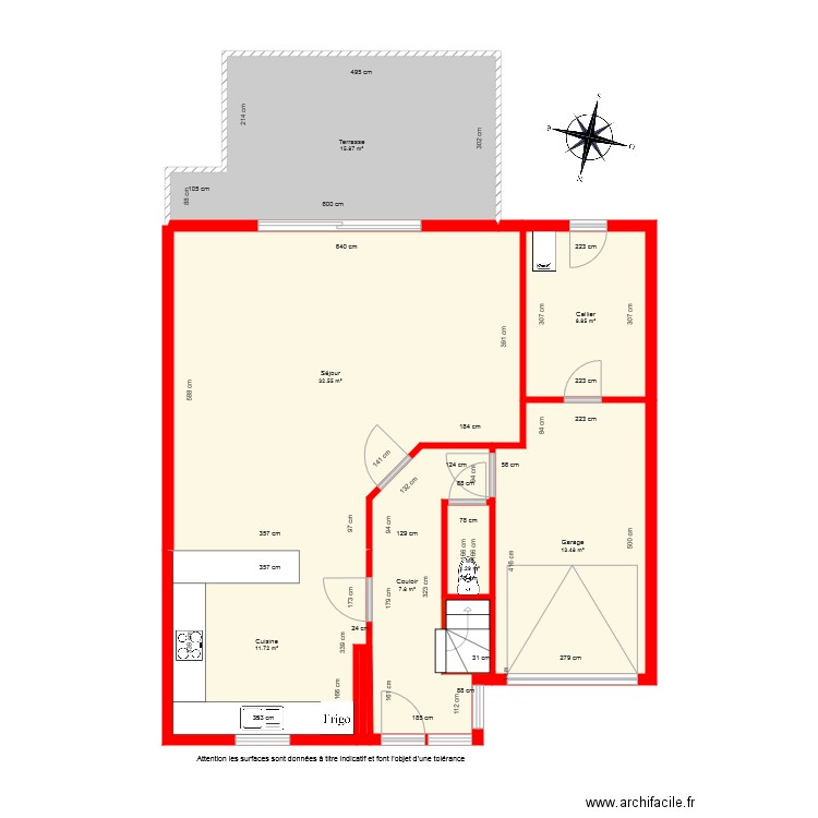 BI 4833 RDC coté. Plan de 0 pièce et 0 m2