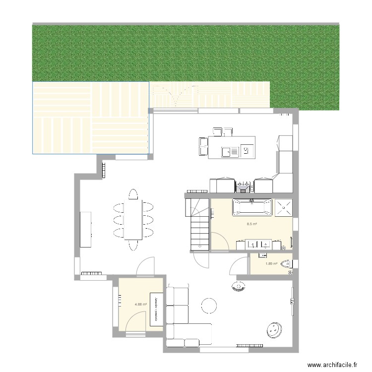 Rez de chaussée. Plan de 0 pièce et 0 m2