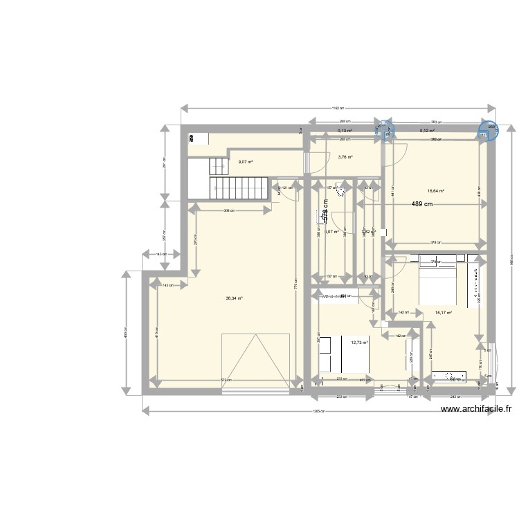 RDC avec cotes R0. Plan de 0 pièce et 0 m2