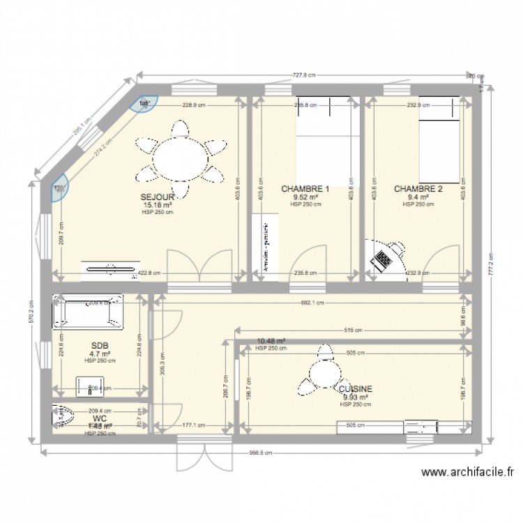 APPARTEMENT 65 M2. Plan de 0 pièce et 0 m2