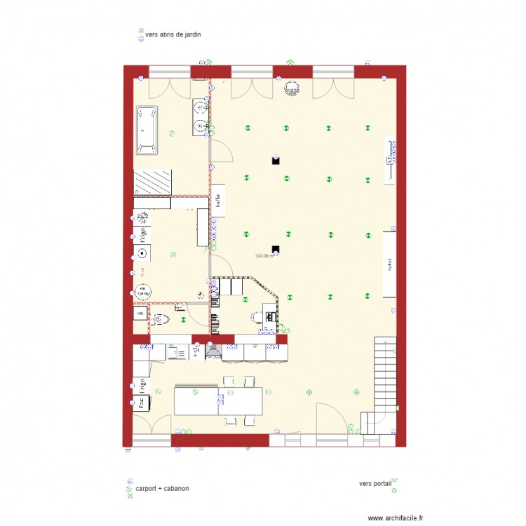 saultain rez de chausee elec2. Plan de 0 pièce et 0 m2