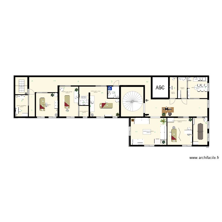 plan institut Océane Ory. Plan de 0 pièce et 0 m2