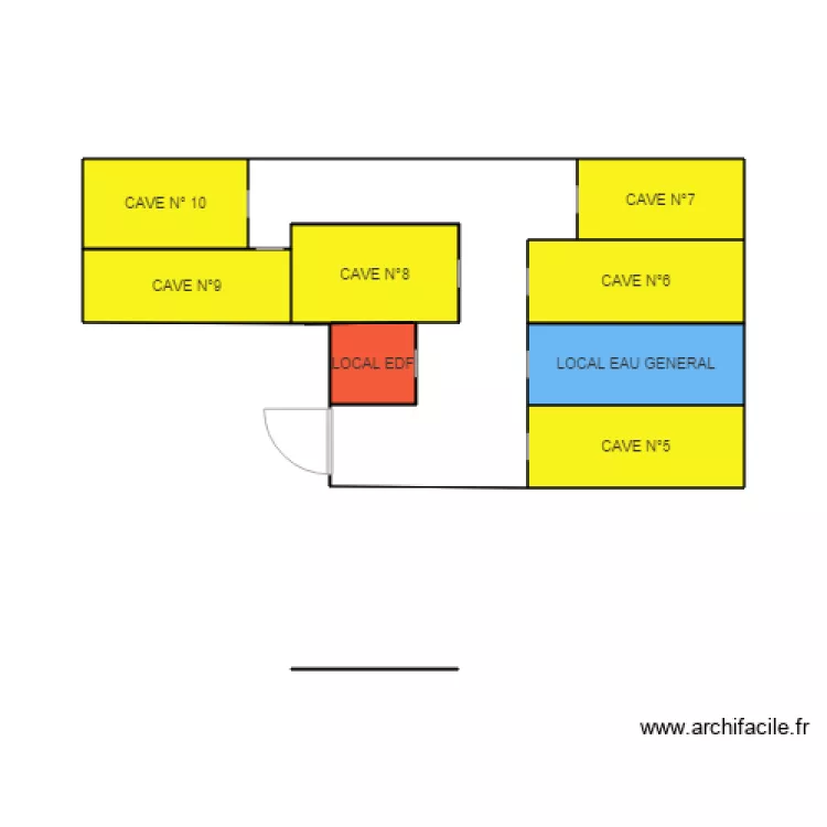 CAVES CHOISY LE ROI ZONE 1. Plan de 