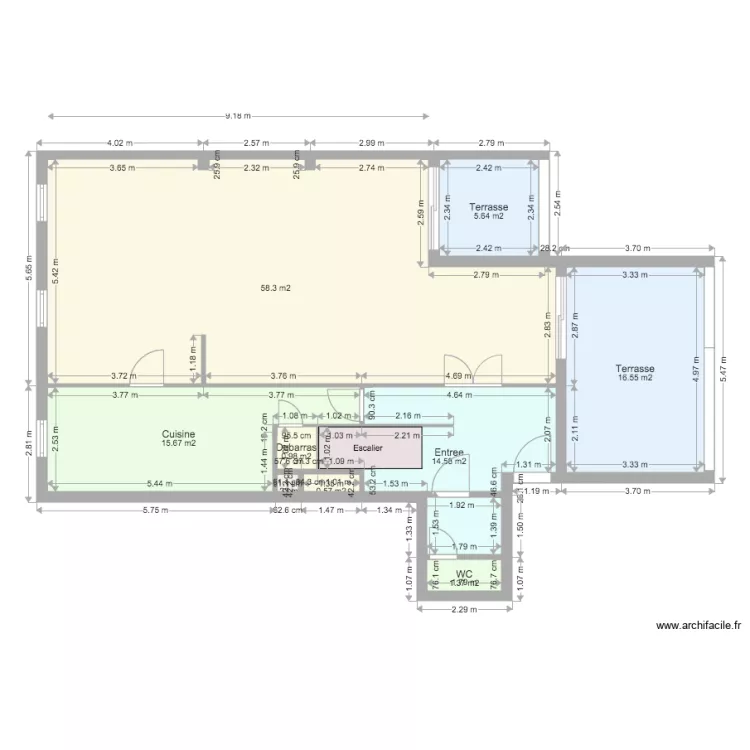 plan villa lourcine. Plan de 