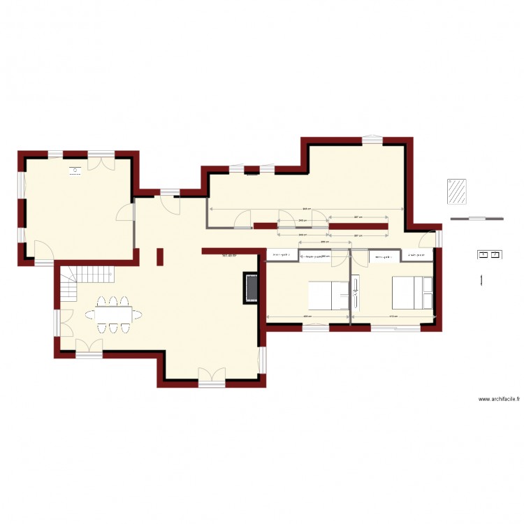 Plan coté après démol. Plan de 0 pièce et 0 m2