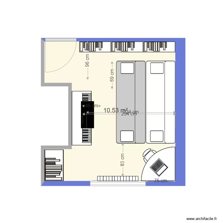 chambre amis 3. Plan de 