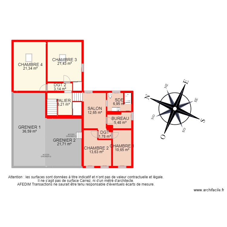 BI 14781 - . Plan de 43 pièces et 496 m2