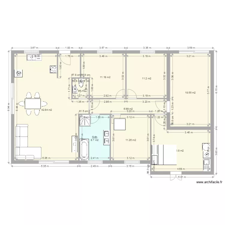 Maison beaufs Interm&eacute;diaire. Plan de 