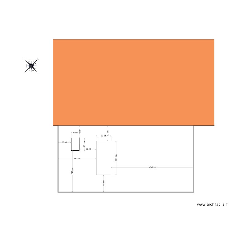 Facade NORD OUEST . Plan de 0 pièce et 0 m2