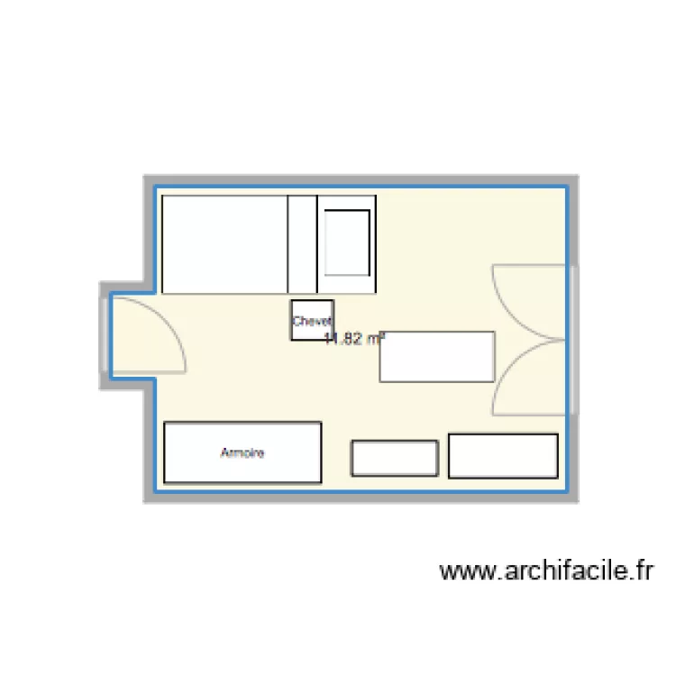 Chambre Lucie. Plan de 