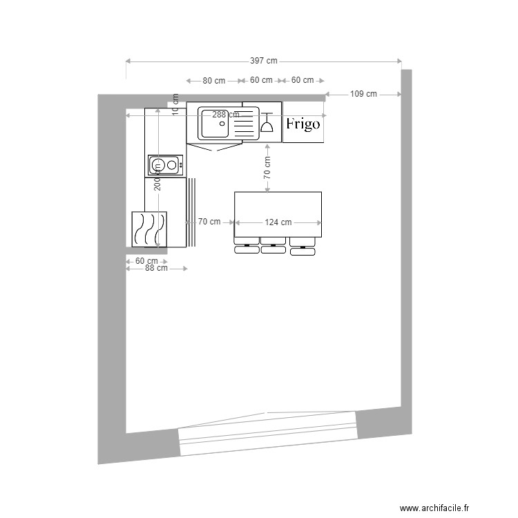 Clermont 1er étage cuisine 3 détail. Plan de 0 pièce et 0 m2