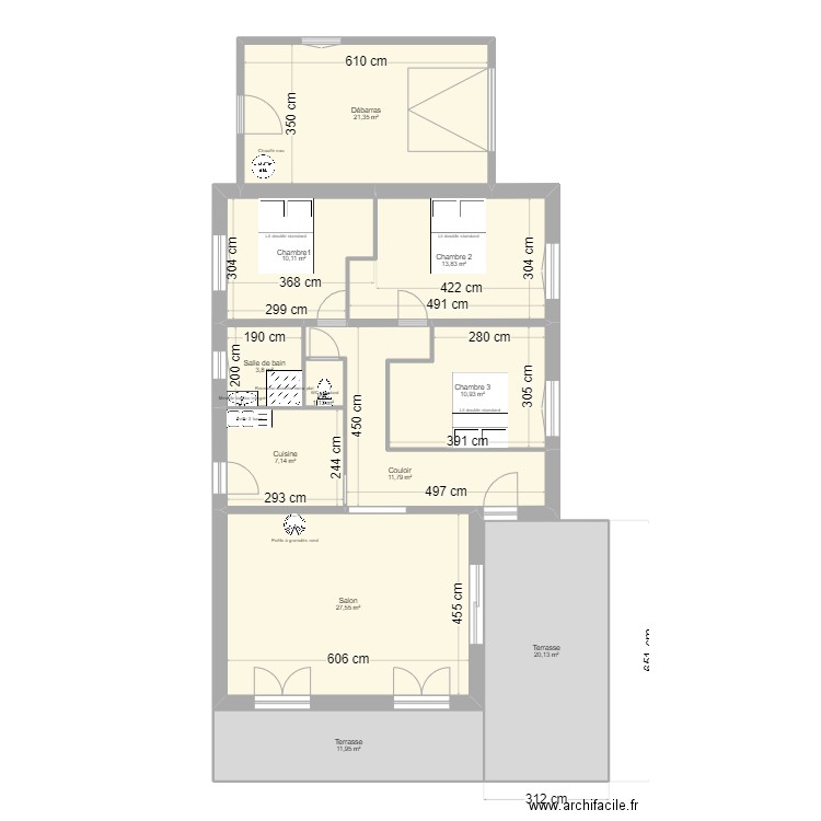 2023 03 01 Maison. Plan de 11 pièces et 140 m2