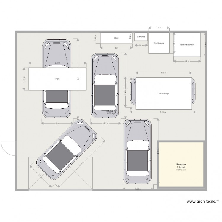 Entrepot 10x13. Plan de 0 pièce et 0 m2
