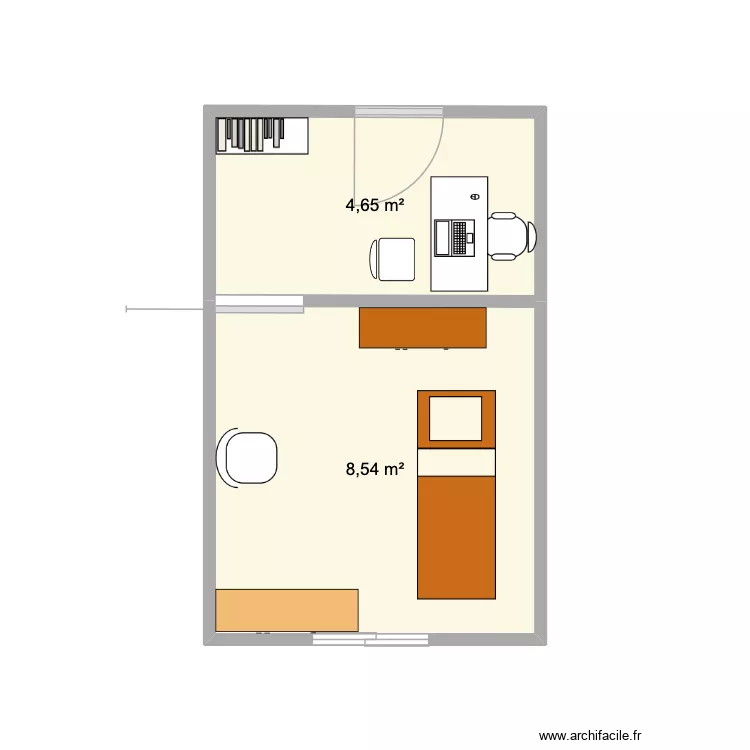 natur\'&eacute;nergies. Plan de 2  et 13 m²