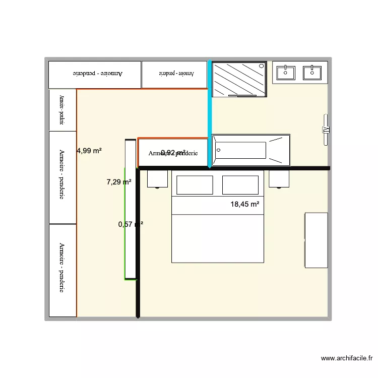 Suite Parentale. Plan de 
