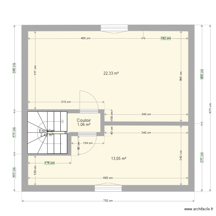 Maison 1 etage actuel. Plan de 0 pièce et 0 m2