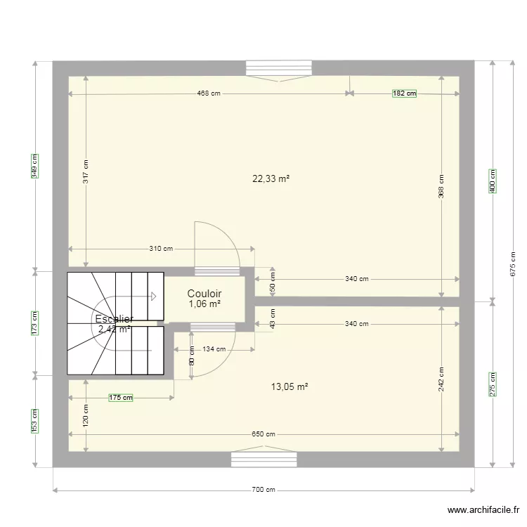 Maison 1 etage actuel. Plan de Maison 1 etage actuel. Plan de