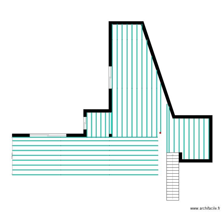 Terrasse litelage. Plan de 0 pièce et 0 m2