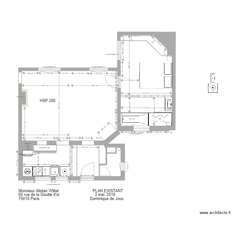 Projet cuisine Alistair 1. Plan de 0 pièce et 0 m2