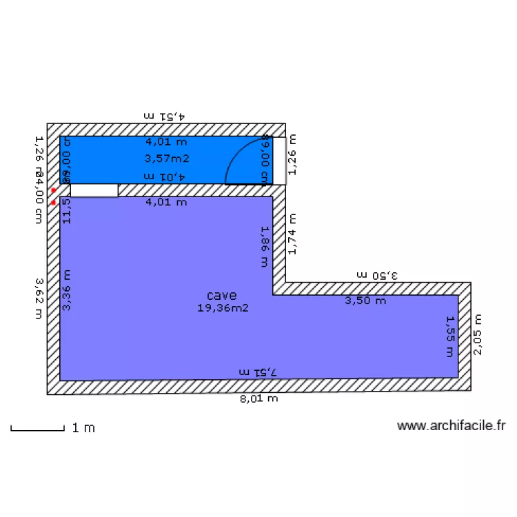 Cave st pierre. Plan de 