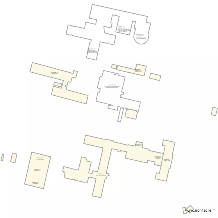 HOPITAL DE CORBIE 80. Plan de 
