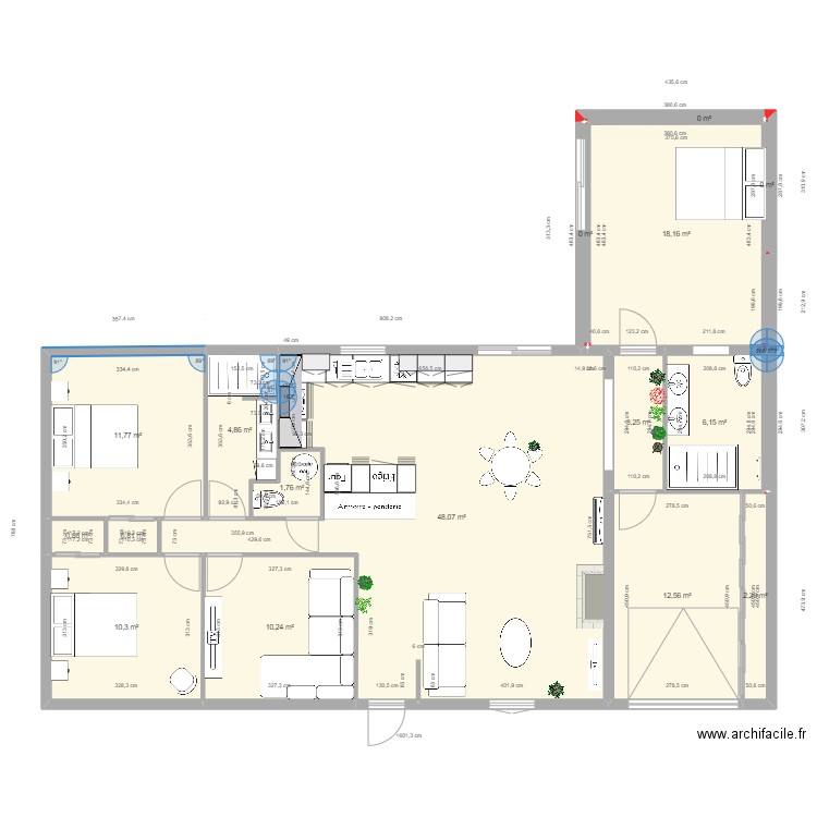 plan mel jul nouvelle idée. Plan de 18 pièces et 131 m2