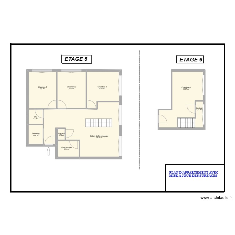 appart saint fons 04/09/23. Plan de 10 pièces et 86 m2