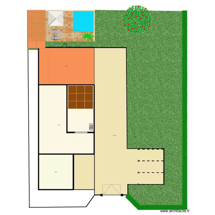 projet piscine. Plan de 