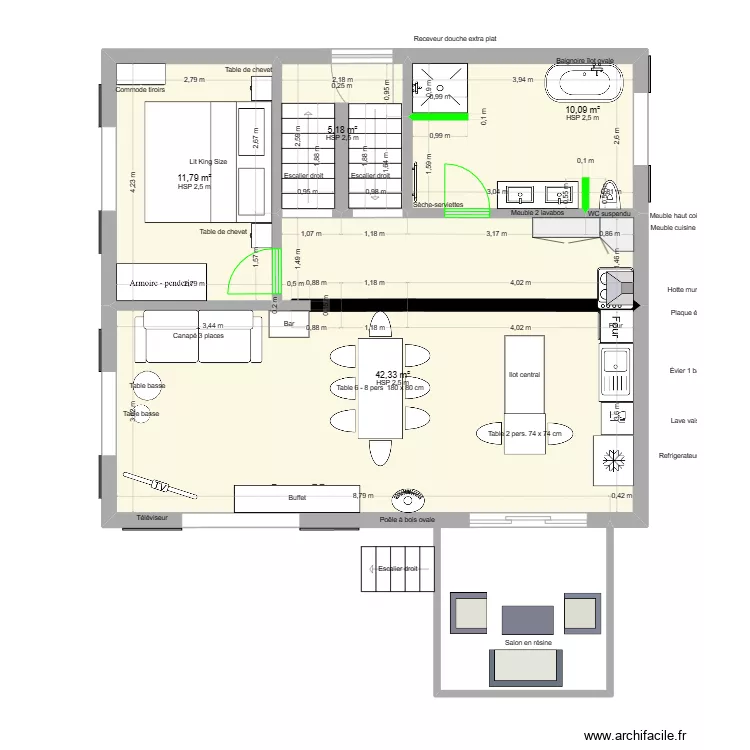 Maison Cort&eacute;bert  1 Etage avec modif. Plan de 