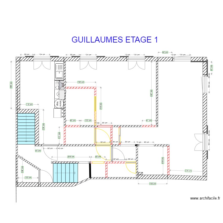 Guillaumes ETAGE 1 . Plan de 0 pièce et 0 m2