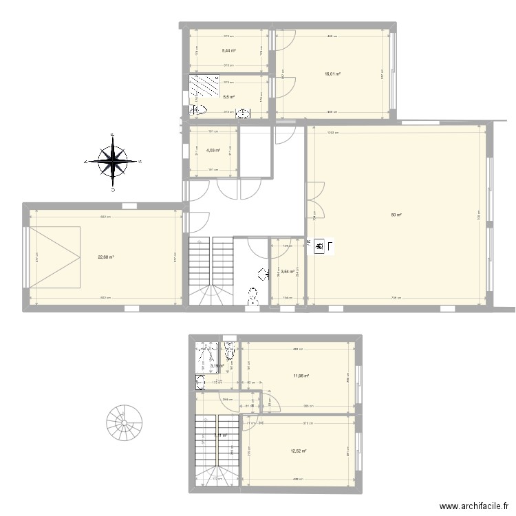 Plan maison 2. Plan de 11 pièces et 142 m2