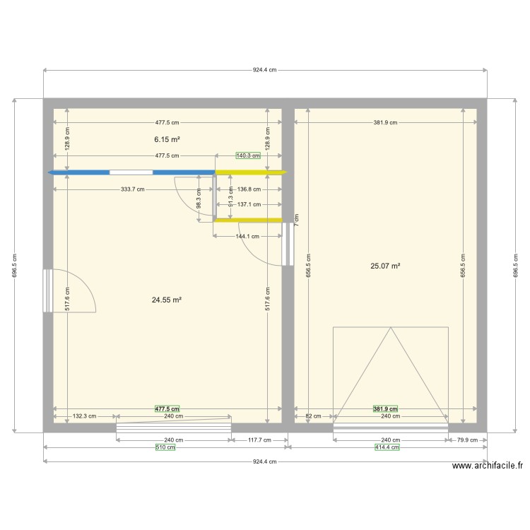 Plan de garage avec atelier