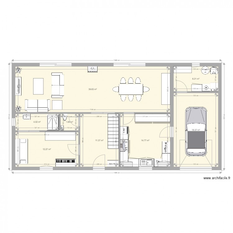 Maison Type 1. Plan de 0 pièce et 0 m2